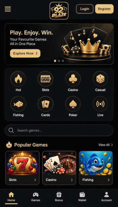 92Blaze Game Dashboard image